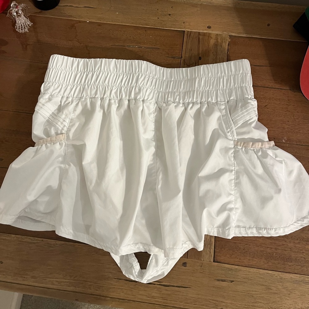 White Free people Get Your Flirt On Shorts